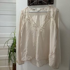 Guess S boho cream top